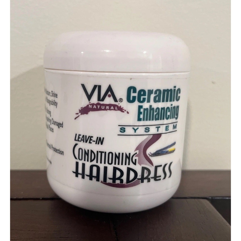 VIA Ceramic Enhancing  Conditioning Hairdress Leave In 6 oz jar HTF